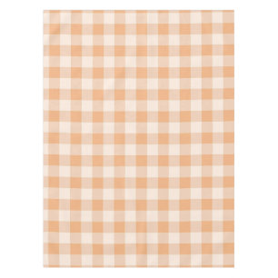 Perzik wit geruit gingham patroon tafelkleed