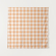 Perzik wit geruit gingham patroon