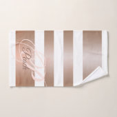Perzik wit nummer rustiek Abstract monogram Bad Handdoek (Handdoek)