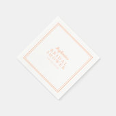 Perzik & Wit Vrijgezellenfeest Bruiloft Eenvoudig  Servet (Hoek)