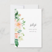 Perzik & witte Bloemen w Maaltijd RSVP V3 (Voorkant)