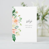 Perzik & witte Bloemen w Maaltijd RSVP V3 (Staand voorkant)