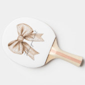 Perzik Witte Boog Tafeltennisbatje (Zijkant)