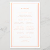 Perzik Witte Bruiloft Script Modern Ceremonie Prog (Achterkant)