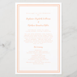 Perzik Witte Bruiloft Script Modern Ceremonie Prog