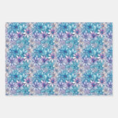 Perzik Witte Groene Bloemen Inpakpapier Vel (Voorkant 2)