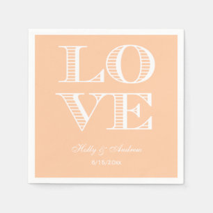Perzik, Witte LOVE servetten
