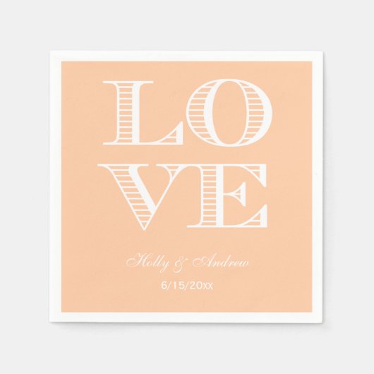 Perzik, witte luiers servetten (Voorkant)