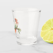 Perzik Witte Mint Parkiet Vogel Shot Glas (Rechts)