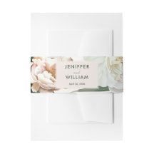 Perzik Witte Pioenen & Groene bladeren Bloemen bru