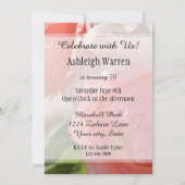 Perzik Witte Roos Bloem 50ste Verjaardag Kaart (Achterkant)