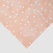 Perzik Witte Stippen Verjaardag Tissuepapier (Detail)