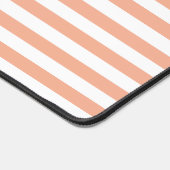 perzik & witte strepen gestreept bureaumat (Hoek)