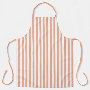 perzik & witte strepen gestreept schort