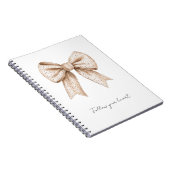 Perzik Witte Strik Notitieboek (Rechterzijde)