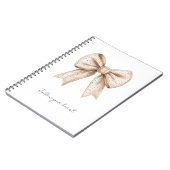 Perzik Witte Strik Notitieboek (Linkerzijde)