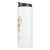 perzik witte strik thermosbeker (Geroteerd rechts)