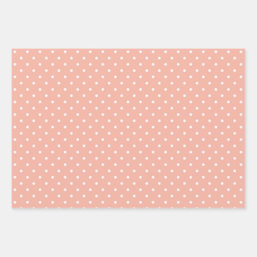 perzik witte vlek met patronen inpakpapier vel (Voorkant 3)