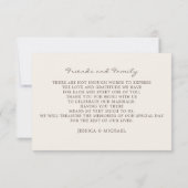 Perzik Witte Waterverf Bloemen Eucalyptus Bruiloft Bedankkaart (Achterkant)