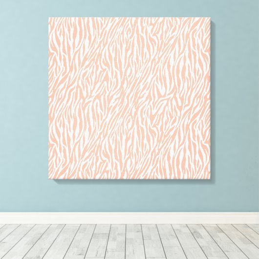 Perzik Zebra Print (Insitu (Houten vloer))