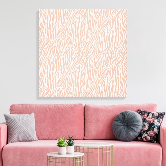 Perzik Zebra Print (Insitu (Woonkamer))