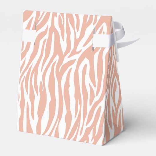 Perzik Zebra Print Bedankdoosjes (Achterkant)