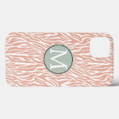 Perzik Zebra Print Case-Mate iPhone Case (Achterkant (horizontaal))