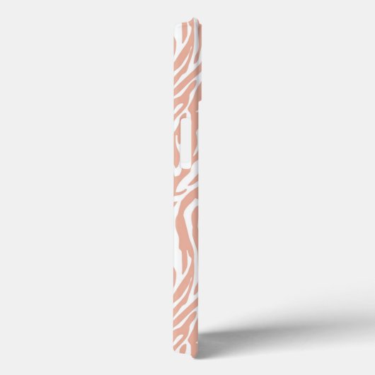 Perzik Zebra Print Case-Mate iPhone Case (Achterkant / Rechts)