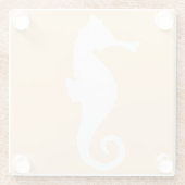 Perzik Zeepaard Glas Onderzetter (Achterkant)