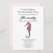 Perzik Zeepaardje Roze Meisje Bloemenkindercadeau (Voorkant / Achterkant)