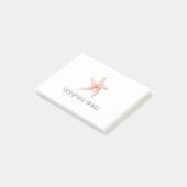 Perzik Zeester Beter op Strand Post-it® Notes (Schuin)
