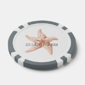 Perzik Zeester Munt Schelp Better op Strand Poker Chips (Enkel)