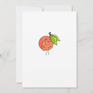 Perzik, zoete wangen, fruit thema kaart