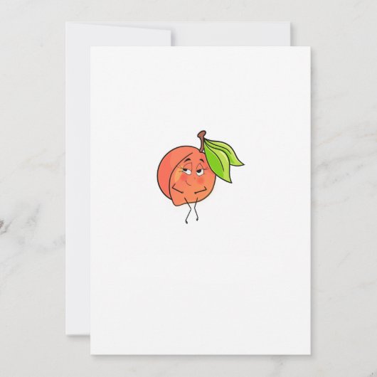 Perzik, zoete wangen, fruit thema kaart (Voorkant)
