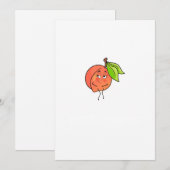 Perzik, zoete wangen, fruit thema kaart (Voorkant / Achterkant)