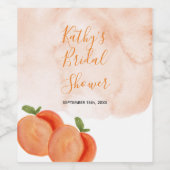 Perzik Zomer Bruiloft Wine Label Wijn Etiket (Enkel label)