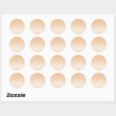 Perzik Zomer Glitter Bruiloft Adreslabels Ronde Sticker (Vel)