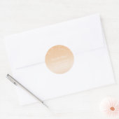 Perzik Zomer Glitter Bruiloft Adreslabels Ronde Sticker (Envelop)