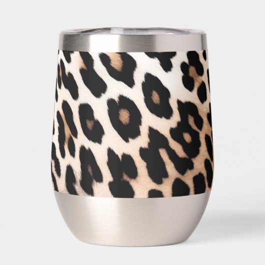 Perzik Zwart Crème Leopard Dier (Achterkant)