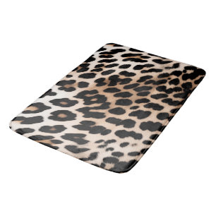 Perzik Zwart Crème Leopard Dier Badmat