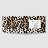 Perzik zwart crème luipaard bruiloft gastenboek (Volledig)