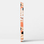 Perzik Zwart Wit Abstract Patroon. Case-Mate iPhone Case (Achterkant / Links)