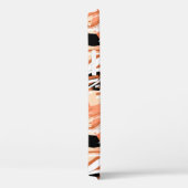 Perzik Zwart Wit Abstract Patroon. Case-Mate iPhone Case (Achterkant / Rechts)