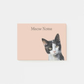 Perzik Zwart Wit Kitty Kat Post-it® Notes (Voorkant)