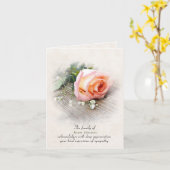 Perzikaanse Roos voor houtsmedeleven Kaart (Gele Bloem)