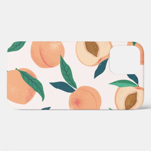 Perzikabrikoos: Tropisch naadloos patroon. Case-Mate iPhone Case (Achterkant (horizontaal))