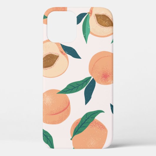 Perzikabrikoos: Tropisch naadloos patroon. Case-Mate iPhone Case (Achterkant)