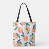 Perzikabrikoos: Tropisch naadloos patroon. Tote Bag (Achterkant)