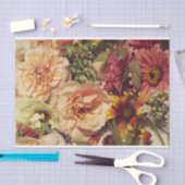 Perzikachtergrond en Oranje Floral achtergrond Tissuepapier (Craft)