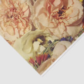 Perzikachtergrond en Oranje Floral achtergrond Tissuepapier (Detail)